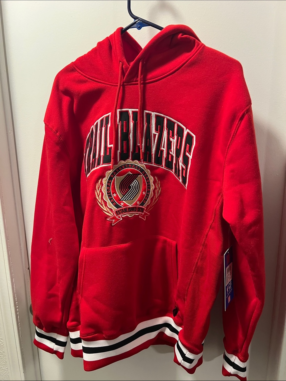 Portland Trail Blazers Red Crewneck Hoodie